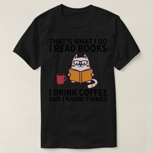 コーヒーを飲む本読を書いて私がやること Tシャツ (デザイン正面)