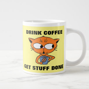 コーヒーを飲む物をかわいい猫に ジャンボコーヒーマグカップ