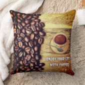 コーヒーを飲む生活 クッション (ブランケット)