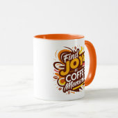 コーヒーを飲む瞬間に喜びを見いだす マグカップ (正面右)