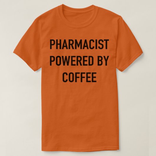 コーヒーを飲む薬剤師 Tシャツ (デザイン正面)
