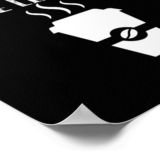 コーヒーを飲む頼と馬鹿な質問が出ない ポスター (角)