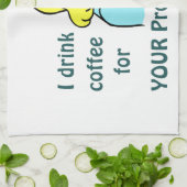 コーヒーを飲む キッチンタオル (折り畳み)