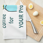 コーヒーを飲む キッチンタオル (四つ折り)