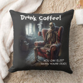 コーヒーを飲む クッション (ブランケット)