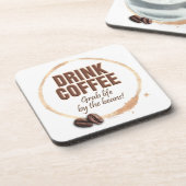 コーヒーを飲む コースター (左側)