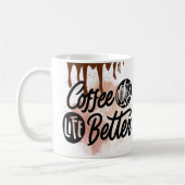 コーヒーを飲む コーヒーマグカップ (左)