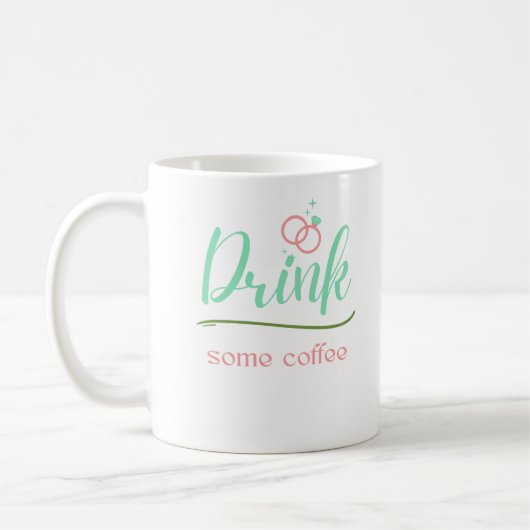 コーヒーを飲む コーヒーマグカップ (左)