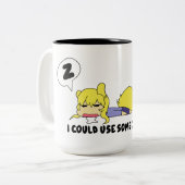 コーヒーを飲む ツートーンマグカップ (正面左)