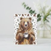 コーヒーを飲む ポストカード (スタンド正面)