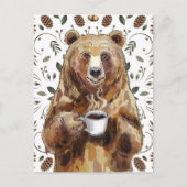 コーヒーを飲む ポストカード (正面)