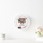 コーヒーを飲む ラウンド壁時計 (ホーム)