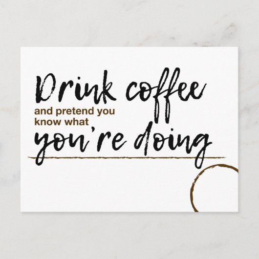 「コーヒーを飲む」引用文はがき ポストカード (正面)