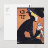 コーヒーを飲む，編集文字を追加， ポストカード (正面/裏面)