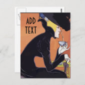 コーヒーを飲む,編集文字を追加, ポストカード (正面/裏面)