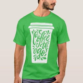 コーヒーを飲む Tシャツ
