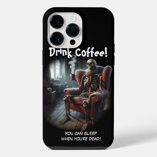 コーヒーを飲め iPhoneケース (裏面)