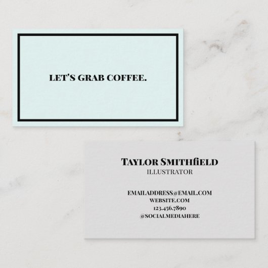 コーヒーを飲もう 名刺 (正面/裏面)