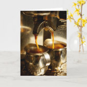 コーヒーを飲もう | Espresso Notecard カード (黄色い花)