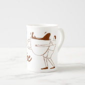コーヒーを飲んだ後の人生はもっと素晴らしい Bone China マグカップ (正面右)