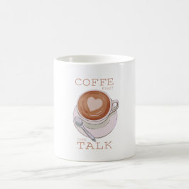 コーヒーを飲んでから話そう – 楽しい朝のコーヒーマグ コーヒーマグカップ