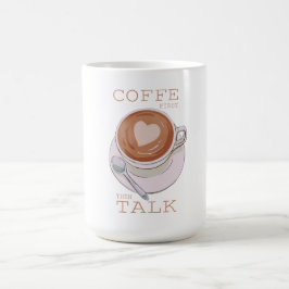 コーヒーを飲んでから話そう – 楽しい朝のコーヒーマグ コーヒーマグカップ