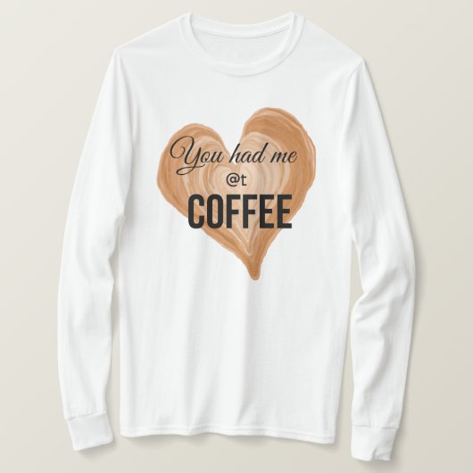 コーヒーを飲んでくれた Tシャツ (デザイン正面)