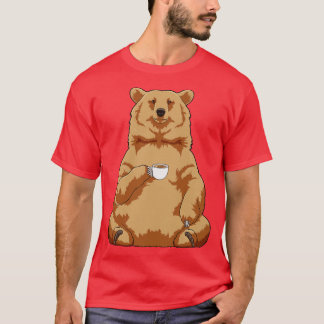 コーヒーを飲んでクマをする Tシャツ