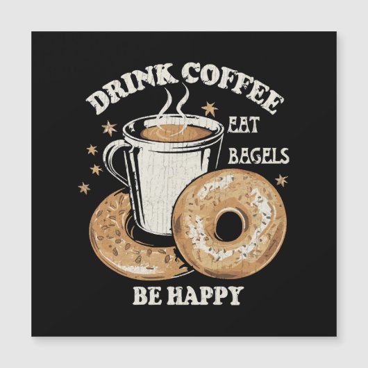 コーヒーを飲んでベーグルを食べて幸せに (正面)