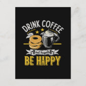 コーヒーを飲んでベーグルを食べて幸せに エンクロージャーカード (正面)