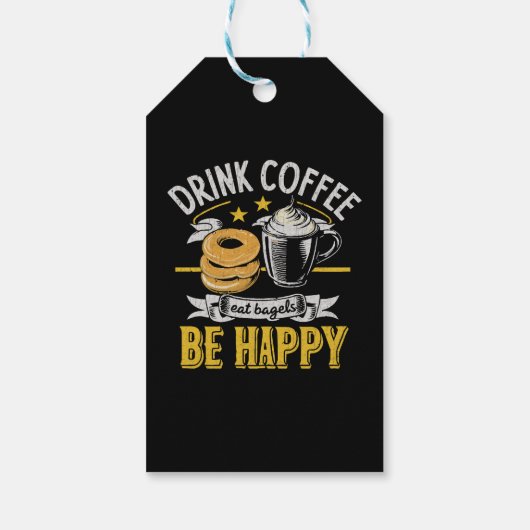 コーヒーを飲んでベーグルを食べて幸せに ギフトタグ (裏面)