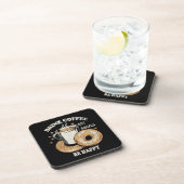 コーヒーを飲んでベーグルを食べて幸せに コースター (右側)