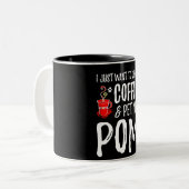 コーヒーを飲んでポムをペットにしたいだけ ツートーンマグカップ (正面左)