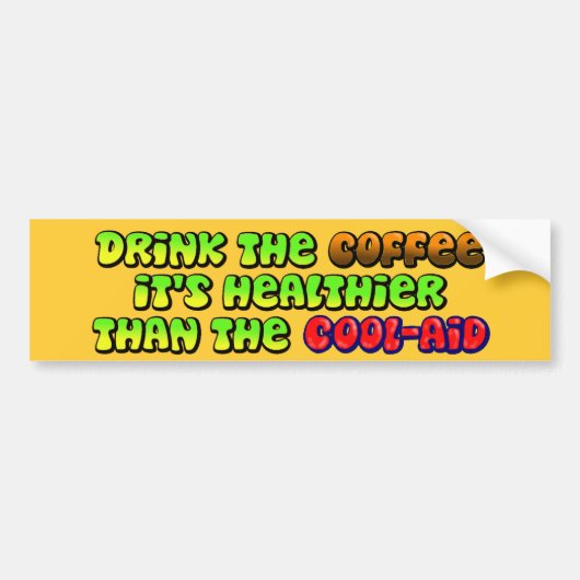 コーヒーを飲んで下さい バンパーステッカー (正面)