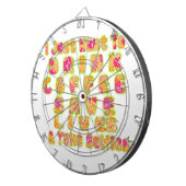 コーヒーを飲んで命を救え！セルフィーも撮ってね アートプリント ダーツボード (正面右)