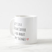コーヒーを飲んで幸せについて話そう コーヒーマグカップ (正面左)