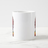 コーヒーを飲んで怖がる ジャンボコーヒーマグカップ (正面)