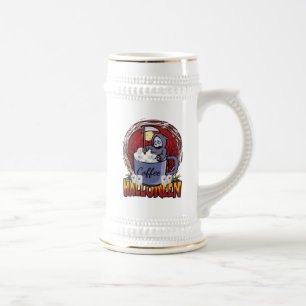 コーヒーを飲んで怖がる ビールジョッキ