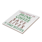 コーヒーを飲んで救飲みに行きたい タイル (側面)