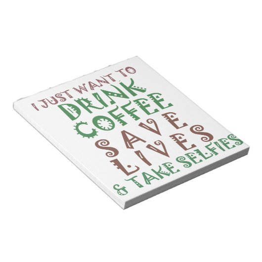 コーヒーを飲んで救飲みに行きたい ノートパッド (アングル)