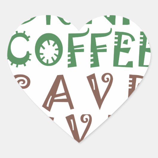 コーヒーを飲んで救飲みに行きたい ハートシール (正面)