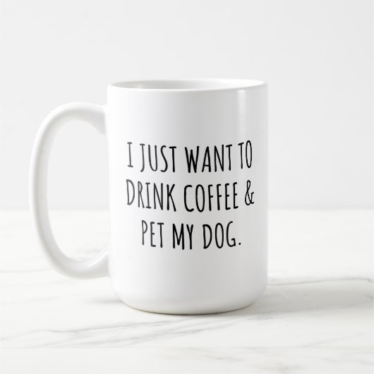 コーヒーを飲んで犬を撫でたいだけ コーヒーマグカップ (左)