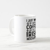 コーヒーを飲んで猟犬を飼いたい コーヒーマグカップ (正面左)