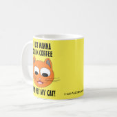 コーヒーを飲んで猫を撫でたい コーヒーマグカップ (正面左)