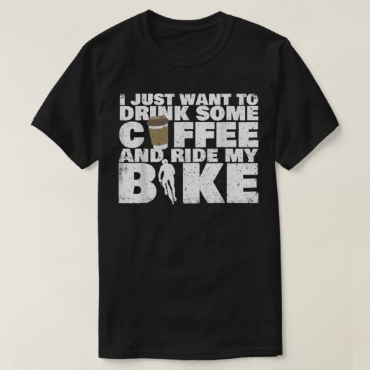 コーヒーを飲んで自転車に乗る – サイクリング Tシャツ (デザイン正面)
