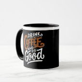 コーヒーを飲んで頑張る マグカップ (正面左)