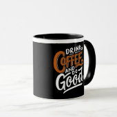 コーヒーを飲んで頑張る マグカップ (正面右)