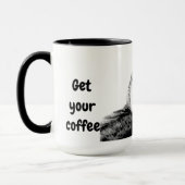 コーヒーを飲んで、猫注文する仕事がある マグカップ (左)