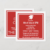 コーヒーを飲んで、紅茶をハーバーに投げ入れよう パーティー 招待状 (正面/裏面)