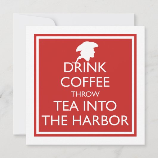 コーヒーを飲んで、紅茶をハーバーに投げ入れよう パーティー 招待状 (裏面)